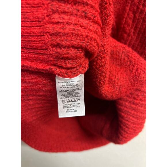 LOFT Red Women’s Sweater Knit Ribbed Dress Size XS - Picture 5 of 10